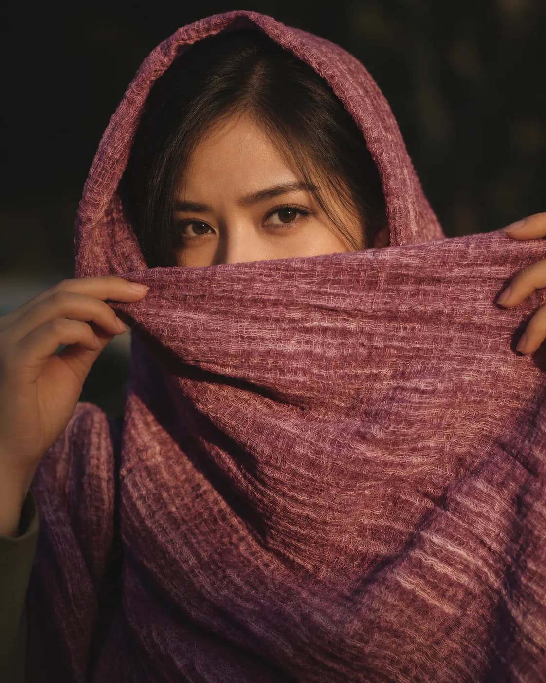 Khăn vải đũi quàng cổ